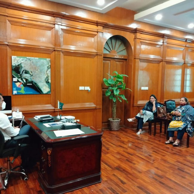 The representatives of CIP Karachi Region holds a meeting with DC South Kararchi to highlight the issues of PWDs and transgender persons
