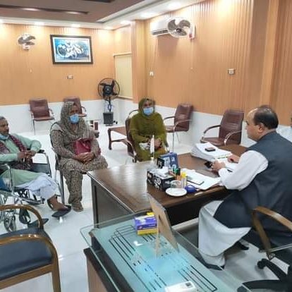 A delegation of CIP Sukkur Region holds a meeting with DC Khairpur Mirs to highlight the issues of PWDs and transgender persons