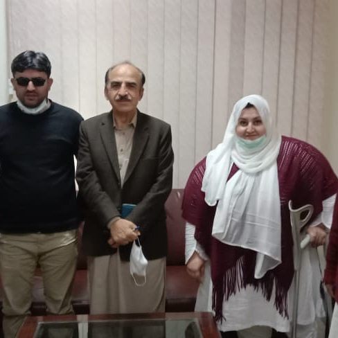 A delegation of CIP Gilgit Region meets with Vice Chancellor Karakoram International University Dr. Atta Ullah Shah and discusses the issues of female and special students
