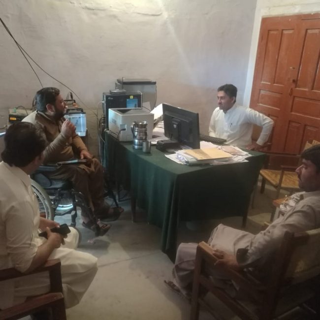 An advocacy meeting conducted with Regional Election Commission Bannu M.Rauf Khan to discuss NIC registration issues of marginalized groups