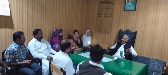 Members of CIP Multan Region hold an advocacy meeting with President District Bar Muzaffargarh Sardar Abul Qayum Dasti to ensure easy access to PWDs in all courts and bar premises